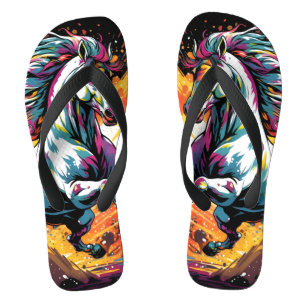 Groovy  Race Paard Pop Art Teenslippers