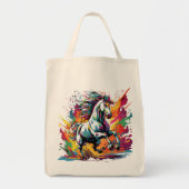 Groovy  Race Paard Pop Art Tote Bag (Voorkant)