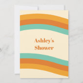 Groovy Rainbow 1970s Boho Daisy Vrijgezellenfeest Kaart (Achterkant)