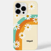 Groovy Rainbow 1970s Style Boho Daisy gepersonalis Case-Mate iPhone Case (Achterkant)