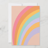 Groovy Rainbow 1e Verjaardagsuitnodiging Kaart (Achterkant)
