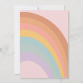 Groovy Rainbow 1e Verjaardagsuitnodiging Kaart (Achterkant)