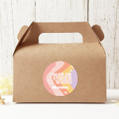 Groovy Rainbow 5 is een Vibe 60's retro daisy cool Ronde Sticker