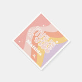 Groovy Rainbow 5 is een Vibe 60's retro daisy cool Servet (Hoek)