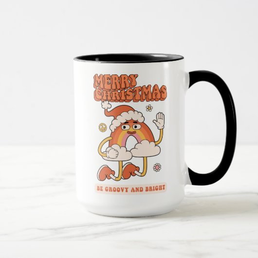 Groovy Rainbow Christmas - Wees helder en vrolijk Mok (Rechts)