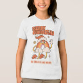 Groovy Rainbow Christmas - Wees helder en vrolijk Tri-Blend Shirt (Voorkant)