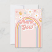 Groovy Rainbow Dank u Bedankkaart (Voorkant)