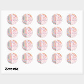 Groovy Rainbow Dank u verjaardagsfeestje Ronde Sticker (Vel)