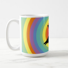 Groovy Rainbow Duck Koffiemok