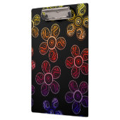 Groovy Rainbow Flowers Design Klembord (Links)