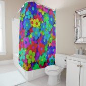 Groovy Rainbow Flowers Douchegordijn (In situ)