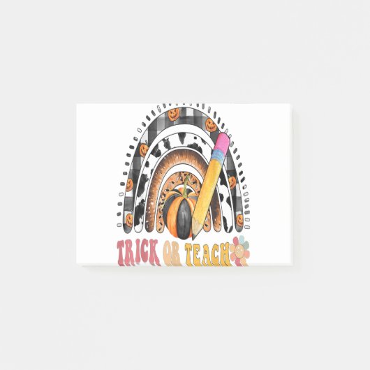 Groovy Rainbow Halloween Costume for Teacher Trick Post-it® Notes (Voorkant)