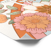 Groovy Rainbow Hippie Baby shower Welkom Poster (Hoek)