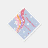 Groovy Rainbow Retro Verjaardagsfeestservetten Servet (Hoek)