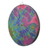 Groovy Rainbow Seapaarden Fractal Art Dartbord (Voorkant Rechts)