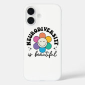 Groovy Rainbow Smiley Flower Neurodiversity Case-Mate iPhone Case (Achterkant)