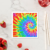 Groovy Rainbow Spiral Tie Dye Servet (Insitu)