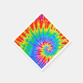 Groovy Rainbow Spiral Tie Dye Servet (Hoek)