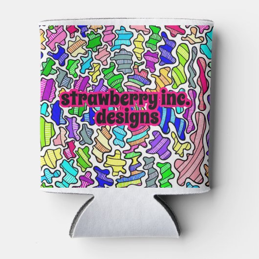 Groovy Rainbow Splatter Design Koelbox Blikjeskoeler (Voorkant)