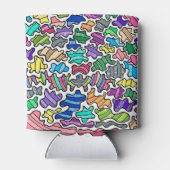 Groovy Rainbow Splatter Design Koelbox Blikjeskoeler (Achterkant)