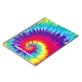 Groovy Rainbow Stropdas-Dye Hippie Notitieboek (Linkerzijde)
