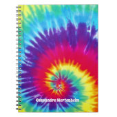 Groovy Rainbow Stropdas-Dye Hippie Notitieboek (Voorkant)
