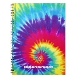 Groovy Rainbow Stropdas-Dye Hippie Notitieboek