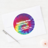 Groovy Rainbow Stropdas-Dye Hippie Ronde Sticker (Envelop)