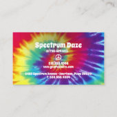 Groovy Rainbow Stropdas-Dye Hippie Visitekaartje (Voorkant)