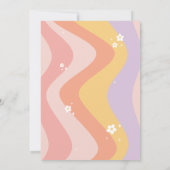 Groovy Rainbow Ten is een Vibe 60's retro daisy co Kaart (Achterkant)