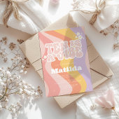 Groovy Rainbow Ten is een Vibe 60's retro daisy co Kaart