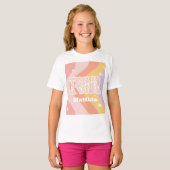 Groovy Rainbow Ten is een Vibe 60's retro daisy co T-shirt (Voorkant volledig)