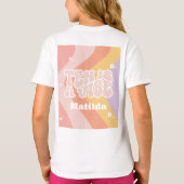 Groovy Rainbow Ten is een Vibe 60's retro daisy co T-shirt (Achterkant)