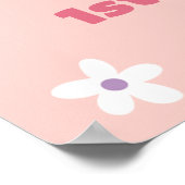 Groovy Rainbow Verjaardagsfeestje Welkomstbord Poster (Hoek)