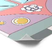 Groovy Rainbow Verjaardagsfeestje Welkomstbord Poster (Hoek)