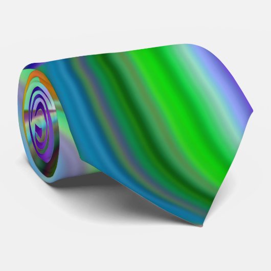 Groovy Rainbow Waves Design Stropdas (Opgerold)