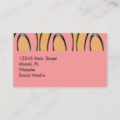 Groovy Rainbows Oranje roze patroon Visitekaartje (Achterkant)