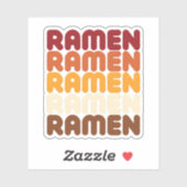 Groovy Ramen Noedel Liefhebber Warme Gradiënt Retr Sticker (Vel)