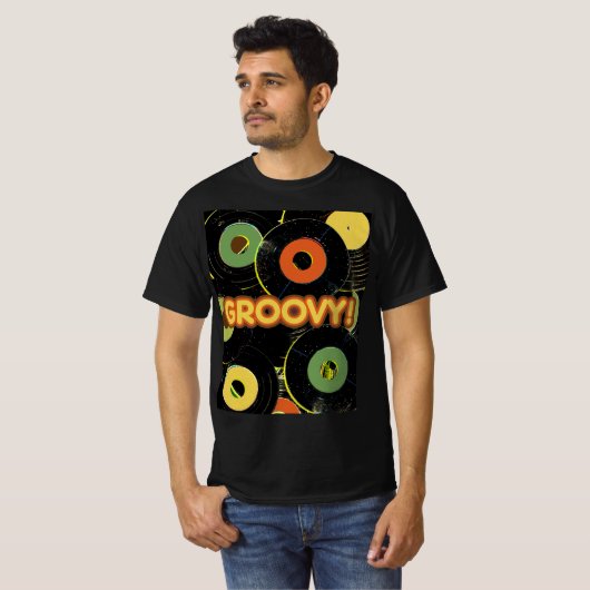 Groovy Records T-shirt (Voorkant volledig)