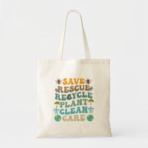 Groovy Red Bevers Red Dieren Recycleer Aarddag  Tote Bag