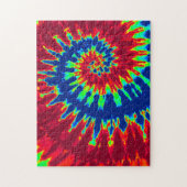 Groovy Red en Navy Blue Tie Spiral Legpuzzel (Verticaal)