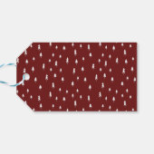 Groovy Red & Gold Vrolijk Kerstfeest Cadeaulabel (Achterkant Horizontaal)