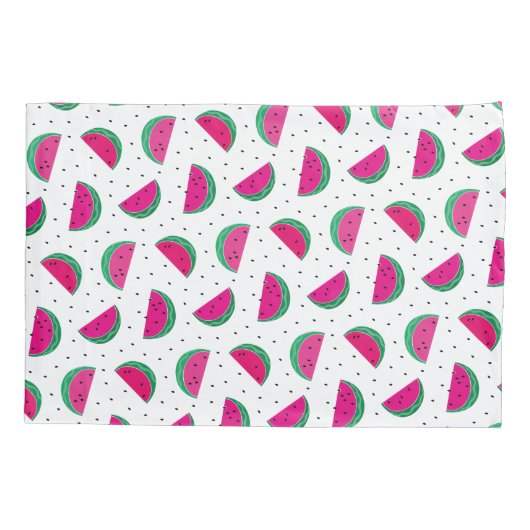 Groovy Red Green Modern Watermelon. Kussensloop (Achterkant)