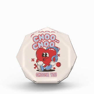 Groovy Red Heart Choo Choo Kies voor jou Valentijn Fotoblokken