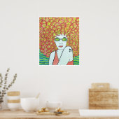 Groovy Redhead Ginger Meisje Poster (Keuken)
