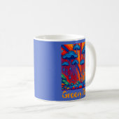 Groovy Regen Retro Stijl Koffiemok (Voorkant rechts)
