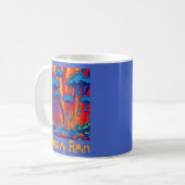 Groovy Regen Retro Stijl Koffiemok (Voorkant links)