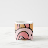 Groovy Regenbogen Oranje Roze Patroon Espresso Kop (Voorkant)