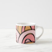 Groovy Regenbogen Oranje Roze Patroon Espresso Kop (Rechts)