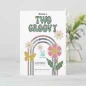 Groovy Regenboog | 2e Verjaardag Kaart (Staand voorkant)
